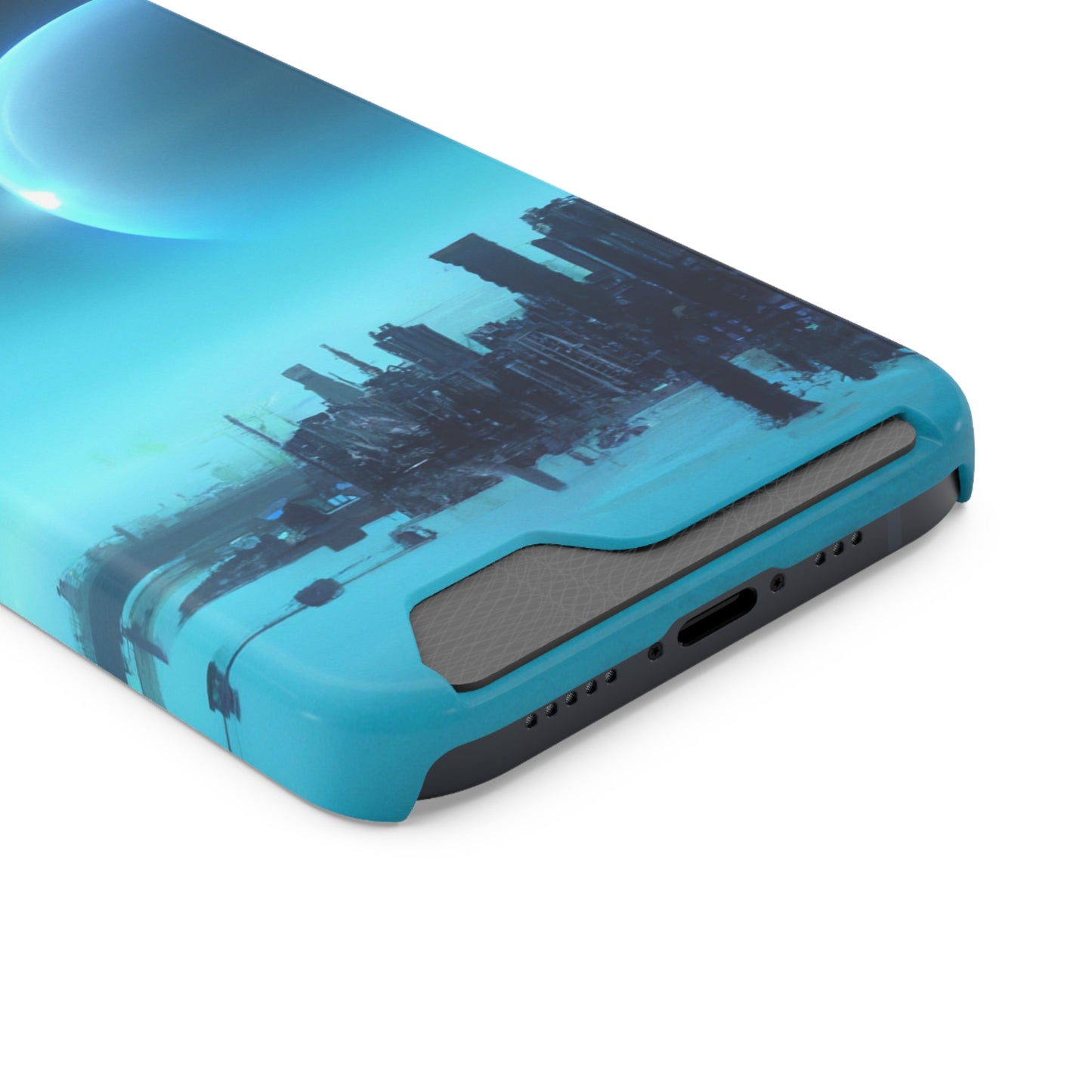 iPhone 13 and Samsung S21, S22 Cases with Card Holder Ft. Alien City