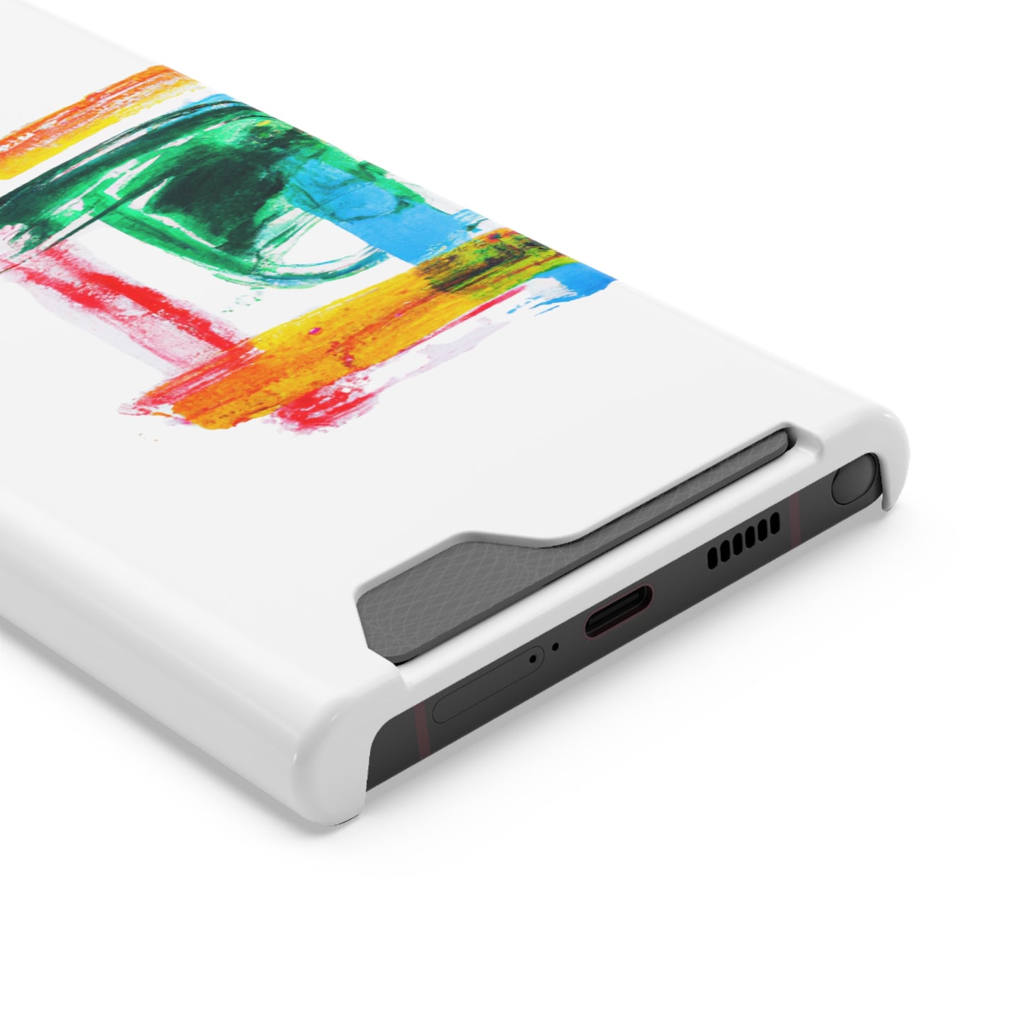 iPhone 13 and Samsung S21, S22 Cases with Card Holder Ft. Abstract Frame