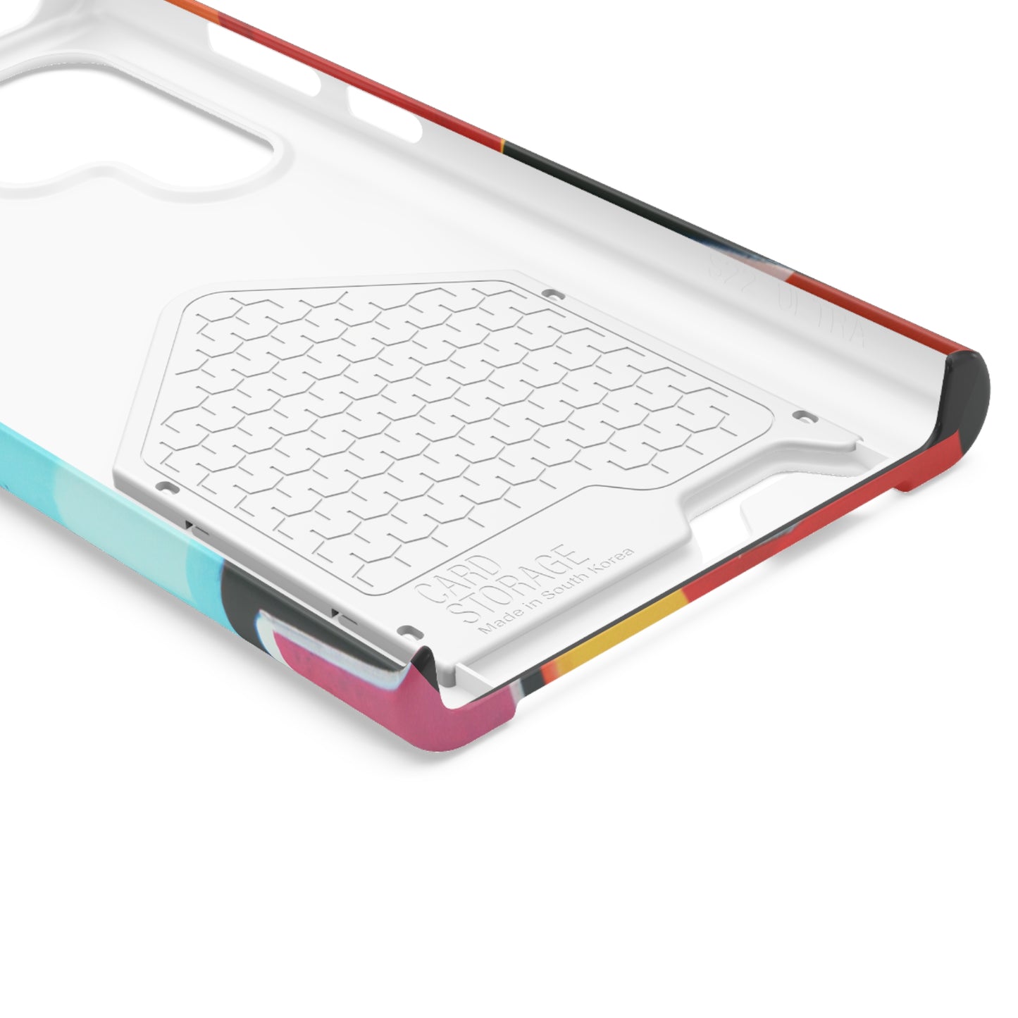 iPhone 13 and Samsung S21, S22 Cases with Card Holder Ft Abstract Panes