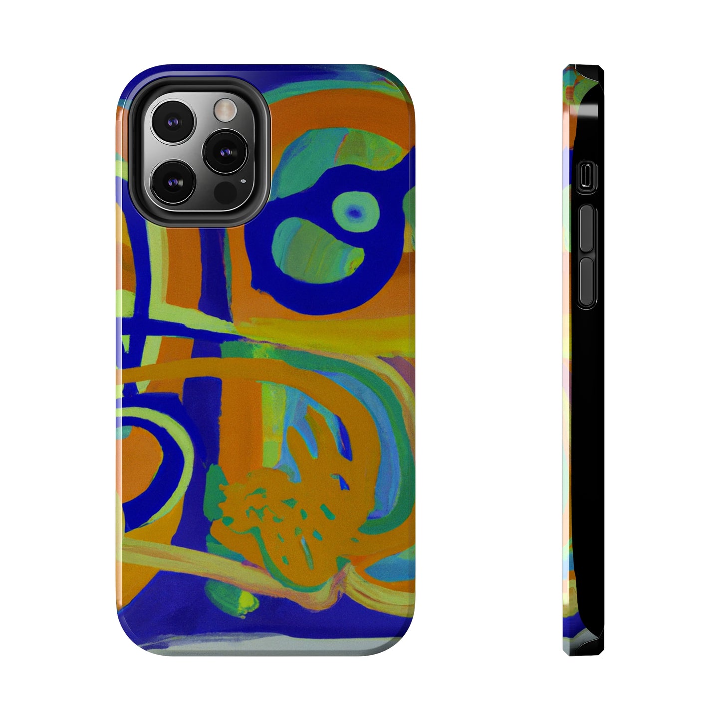 Tough Case-Mate iPhone Case Ft. Blue Orange Curves