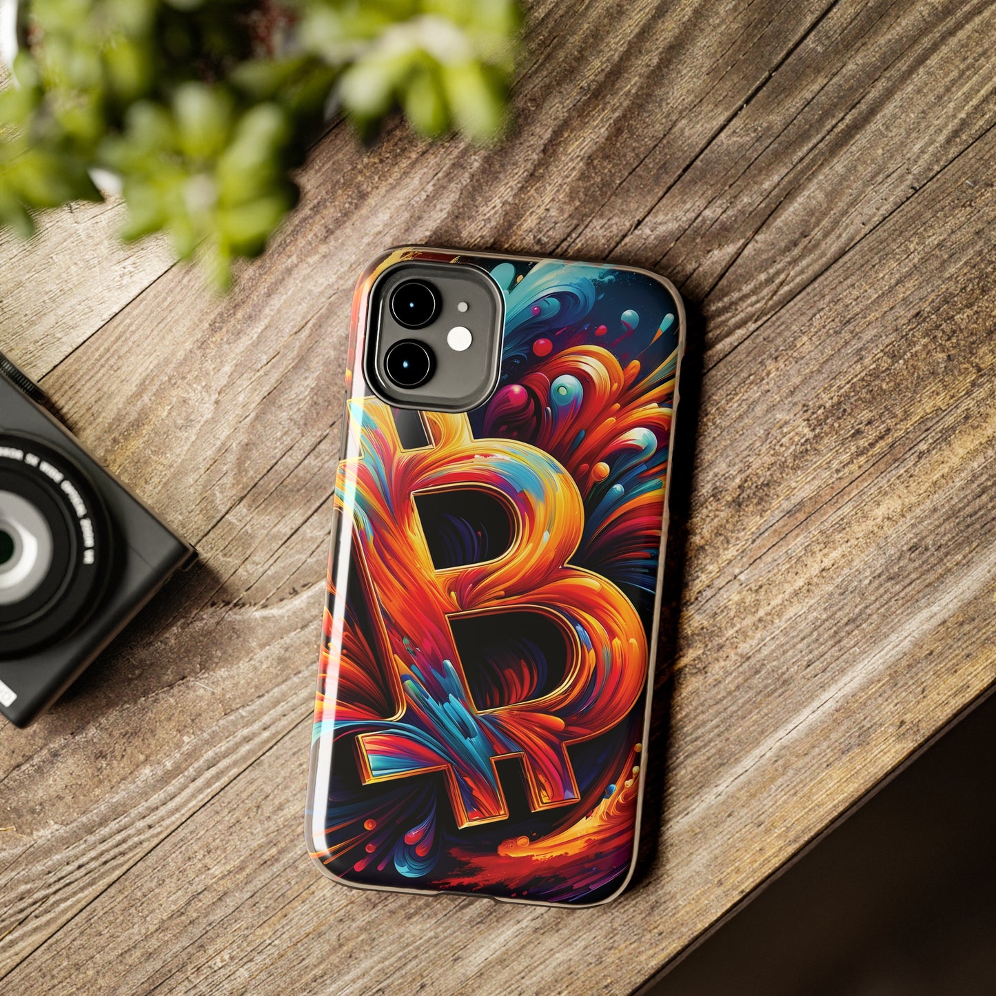 ToughDrop Apple iPhone Case Ft. Bitcoin Symbol Abstract
