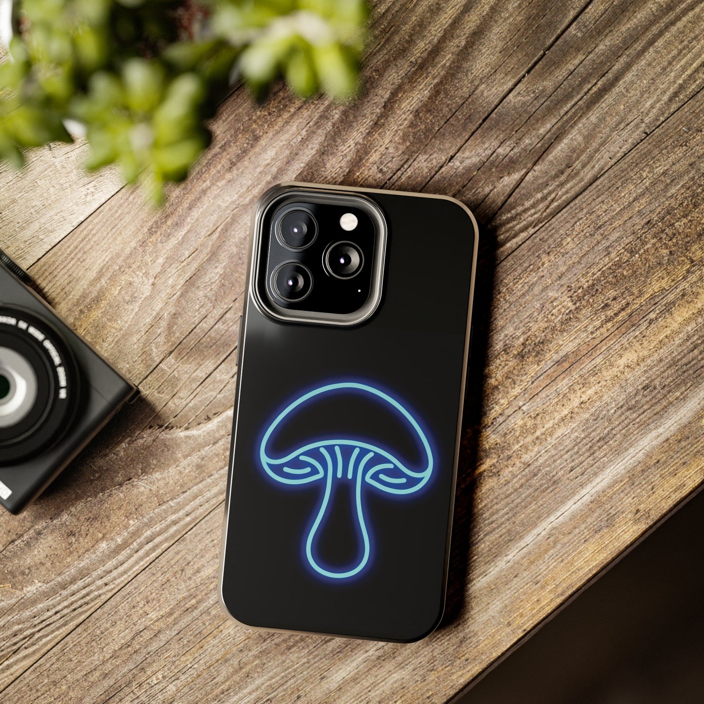 ToughDrop Apple iPhone Case Ft. Neon Blue Shroom