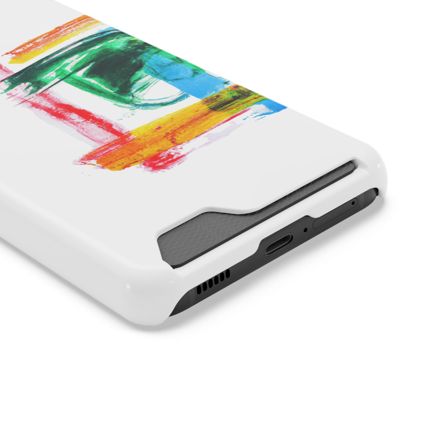 iPhone 13 and Samsung S21, S22 Cases with Card Holder Ft. Abstract Frame