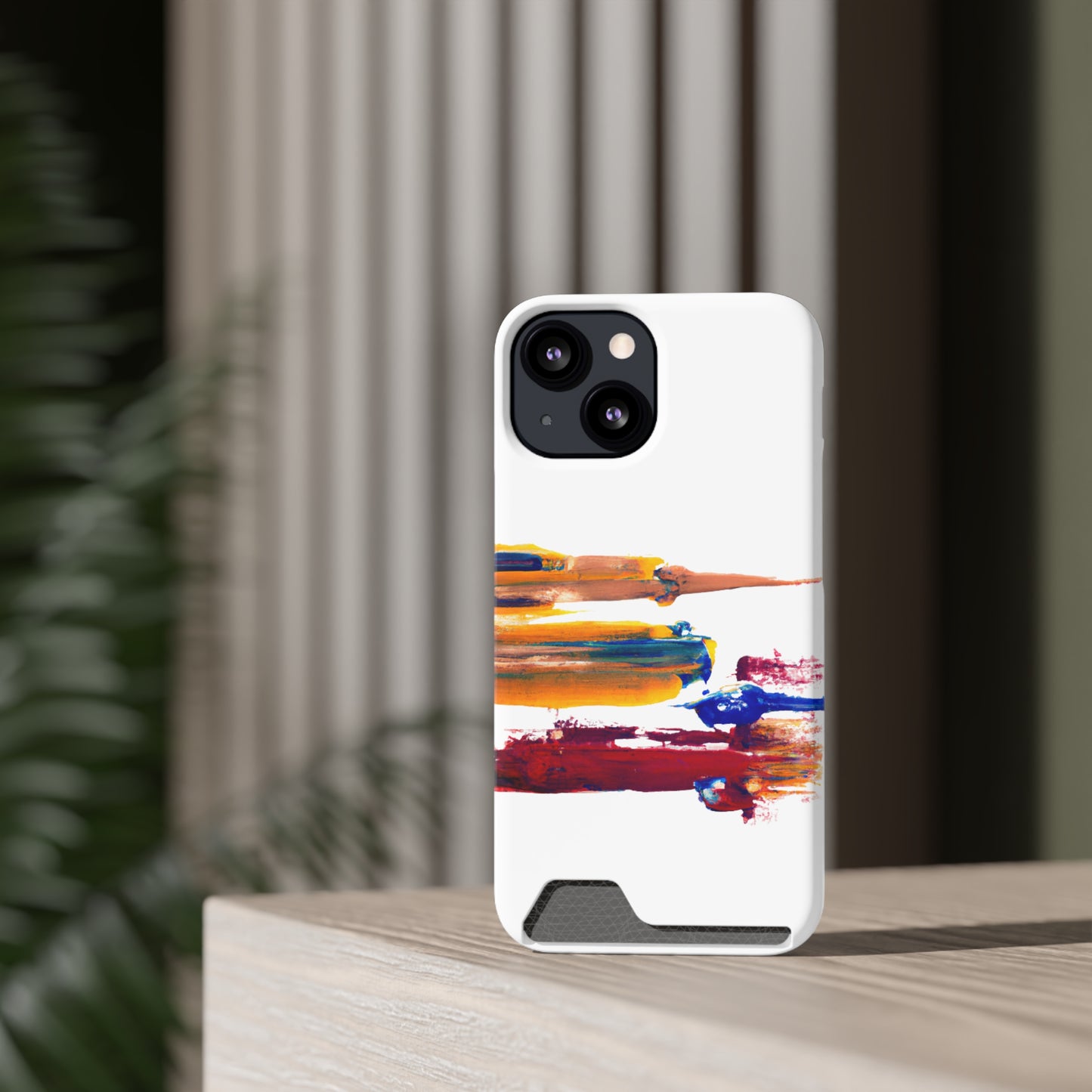 iPhone 13 and Samsung S21, S22 Cases with Card Holder Ft. Simple Strokes