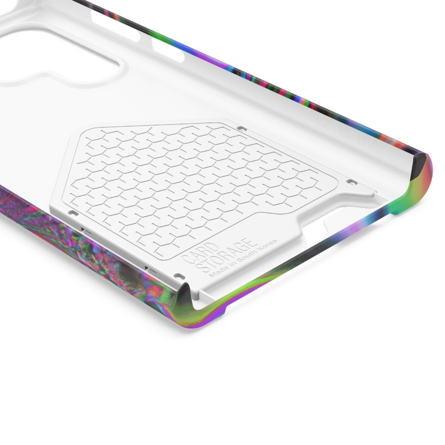 iPhone 13 and Samsung S21, S22 Cases with Card Holder Ft. Abstract Time