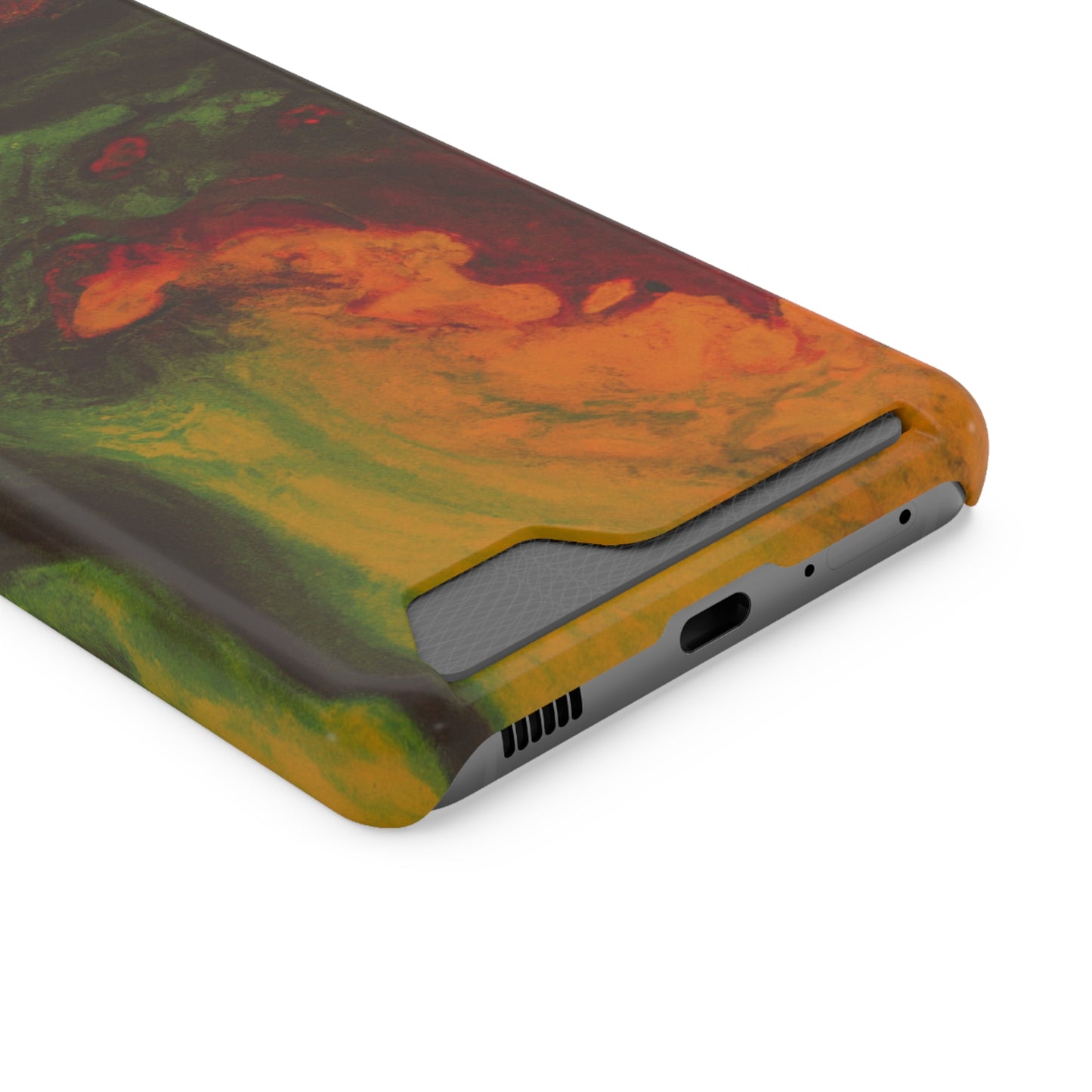iPhone 13 and Samsung S21, S22 Cases with Card Holder Ft. Abstract Gas Giant