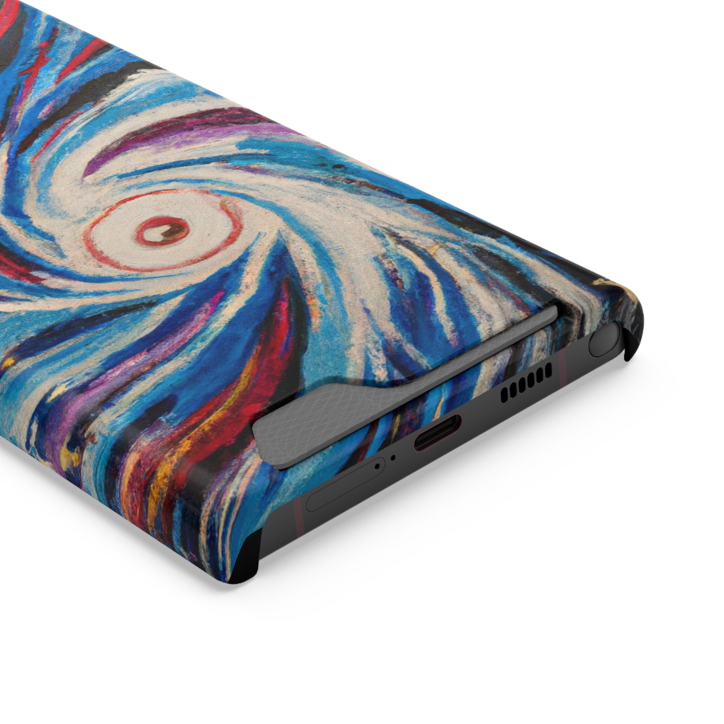 iPhone 13 and Samsung S21, S22 Cases with Card Holder Ft. Abstract Vortex