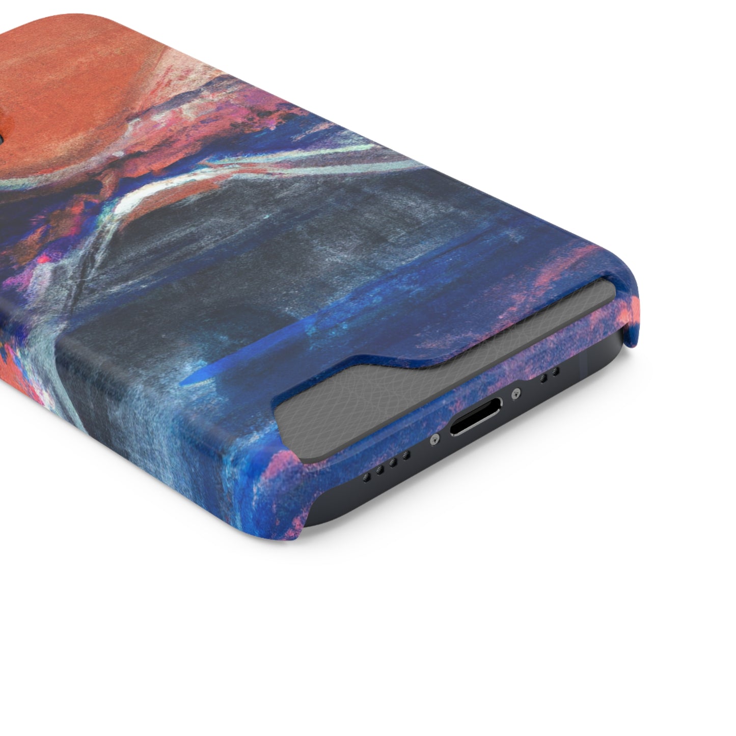 iPhone 13 and Samsung S21, S22 Cases with Card Holder Ft. XRP Sunset