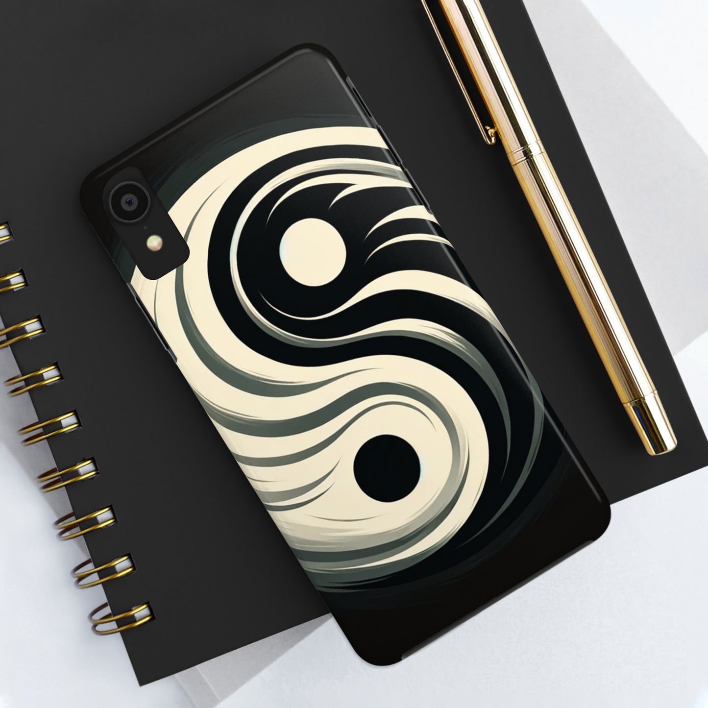 ToughDrop Apple iPhone Case Ft. Monotone Yin Yang