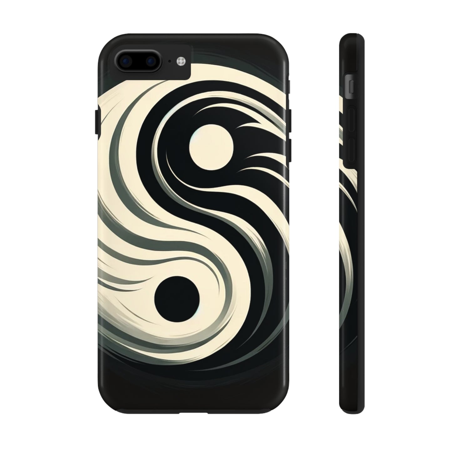 ToughDrop Apple iPhone Case Ft. Monotone Yin Yang