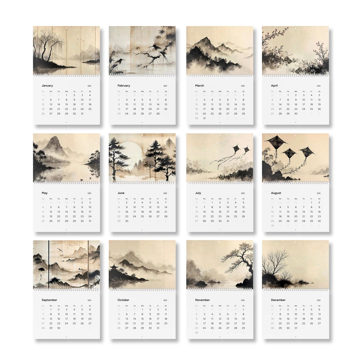 Brandon Falk's Art of Empty on Wall 2025 Calendar