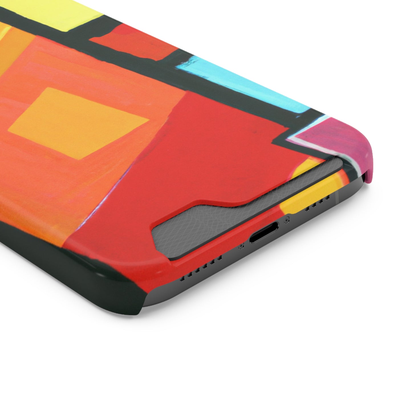 iPhone 13 and Samsung S21, S22 Cases with Card Holder Ft Abstract Panes
