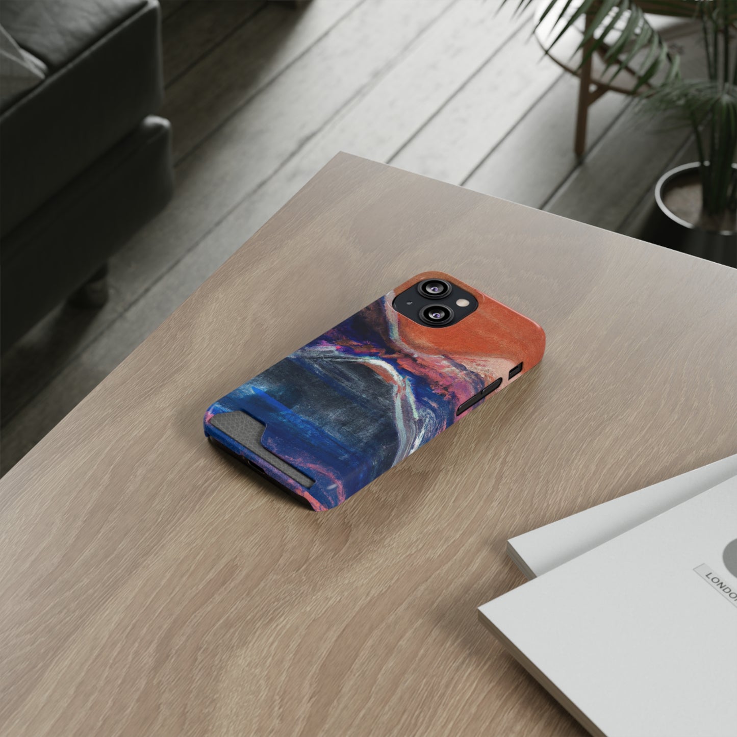 iPhone 13 and Samsung S21, S22 Cases with Card Holder Ft. XRP Sunset