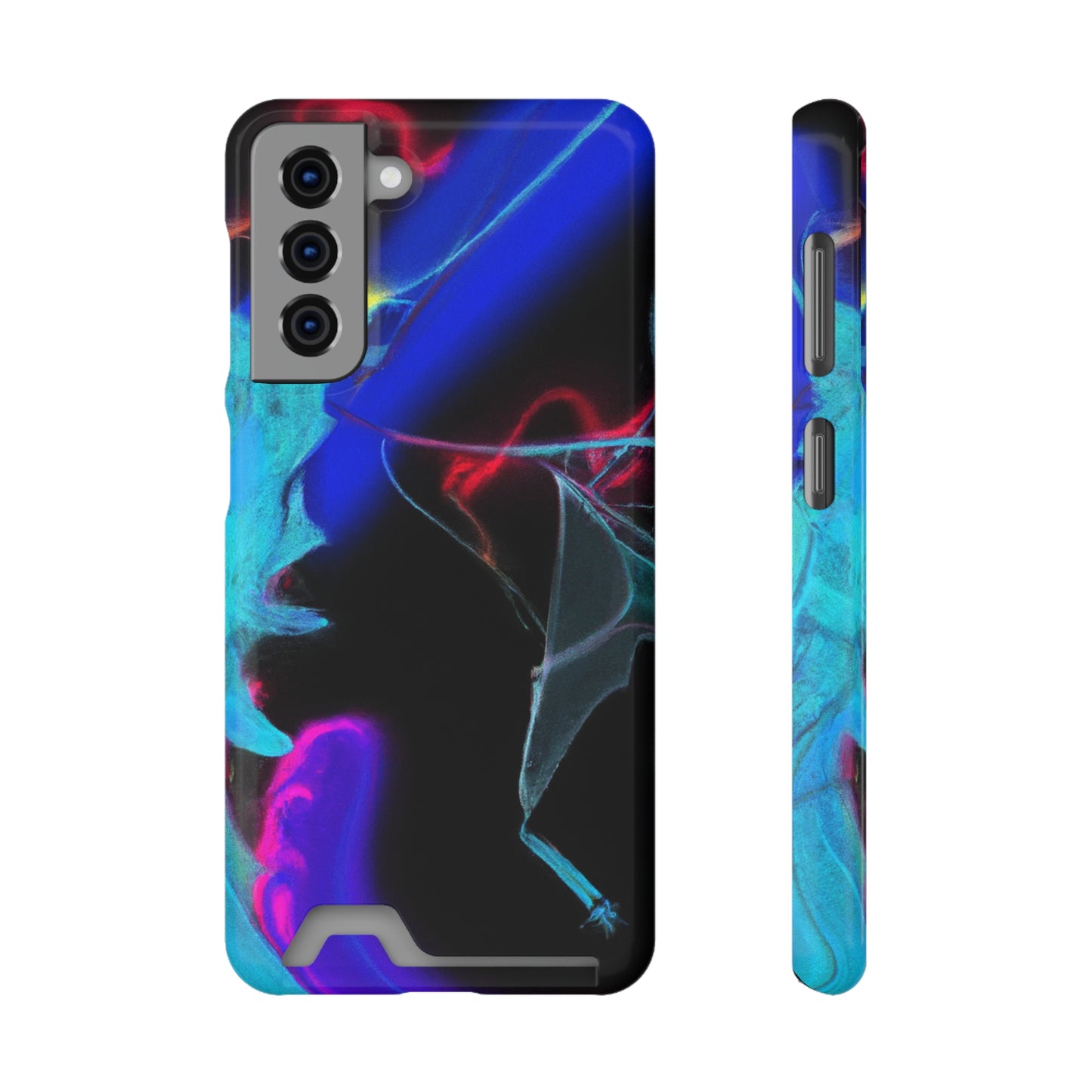 iPhone 13 and Samsung S21, S22 Cases with Card Holder Ft. Abstract Nova