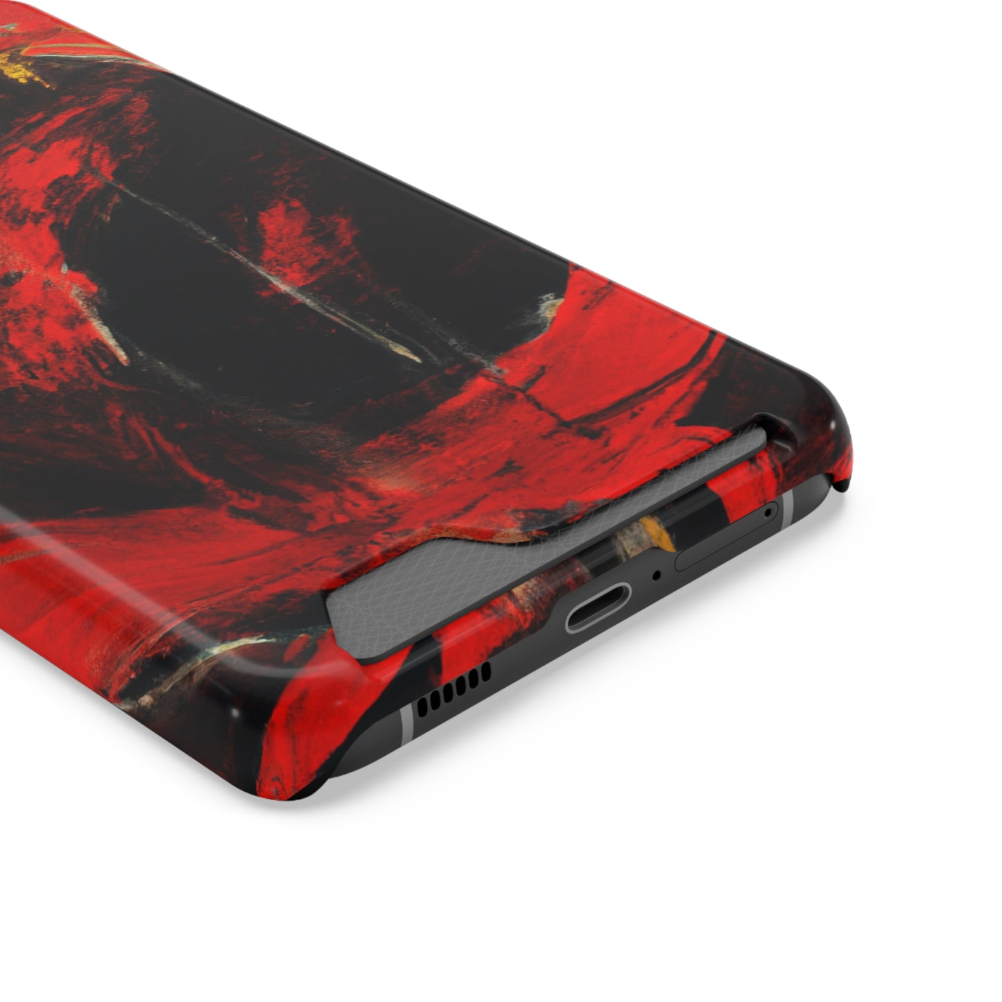 iPhone 13 and Samsung S21, S22 Cases with Card Holder Ft. Abstract Zero