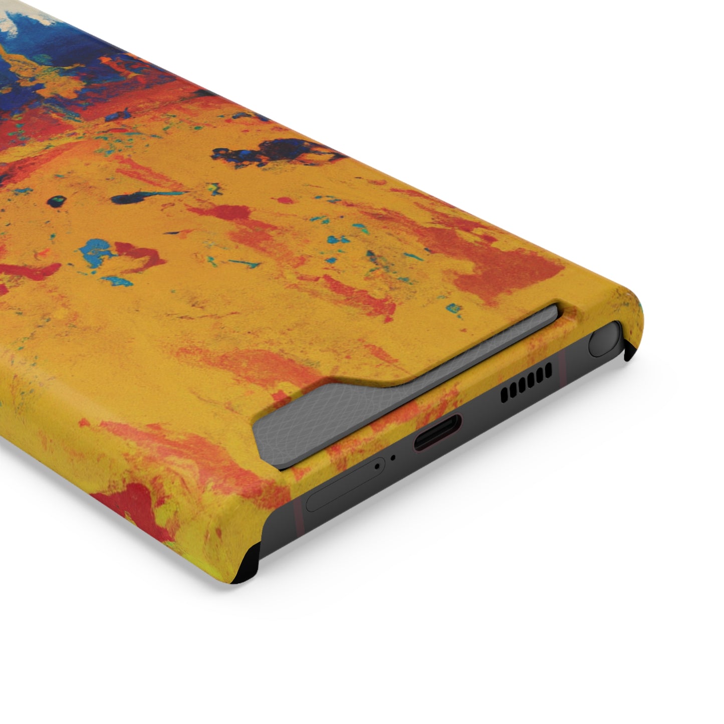 iPhone 13 and Samsung S21, S22 Cases with Card Holder Ft. Abstract Sun