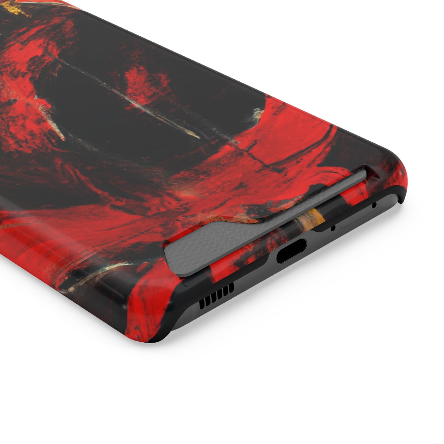 iPhone 13 and Samsung S21, S22 Cases with Card Holder Ft. Abstract Zero