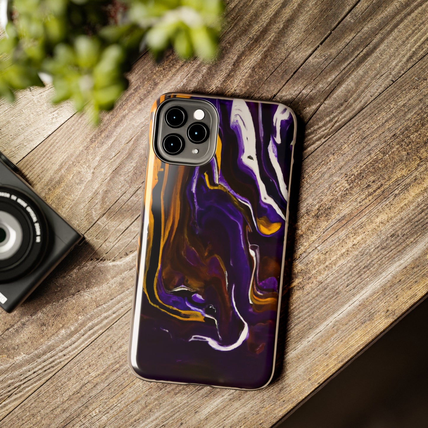 Tough Case-Mate iPhone Case Ft. Purple Tiger Stripes
