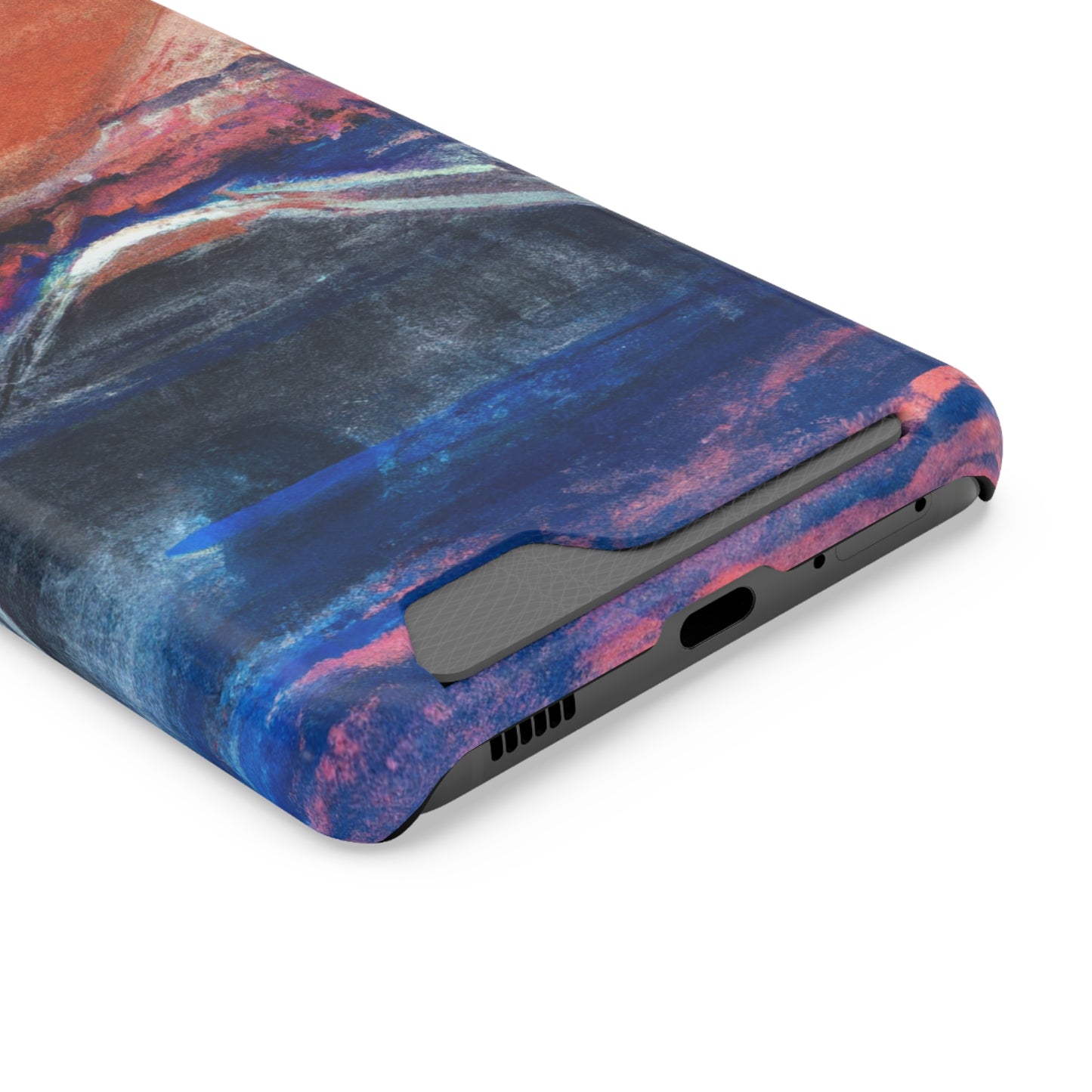 iPhone 13 and Samsung S21, S22 Cases with Card Holder Ft. XRP Sunset