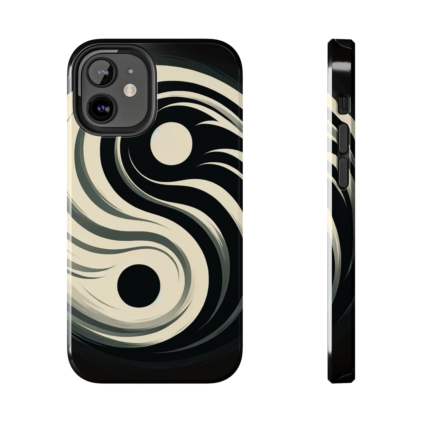 ToughDrop Apple iPhone Case Ft. Monotone Yin Yang
