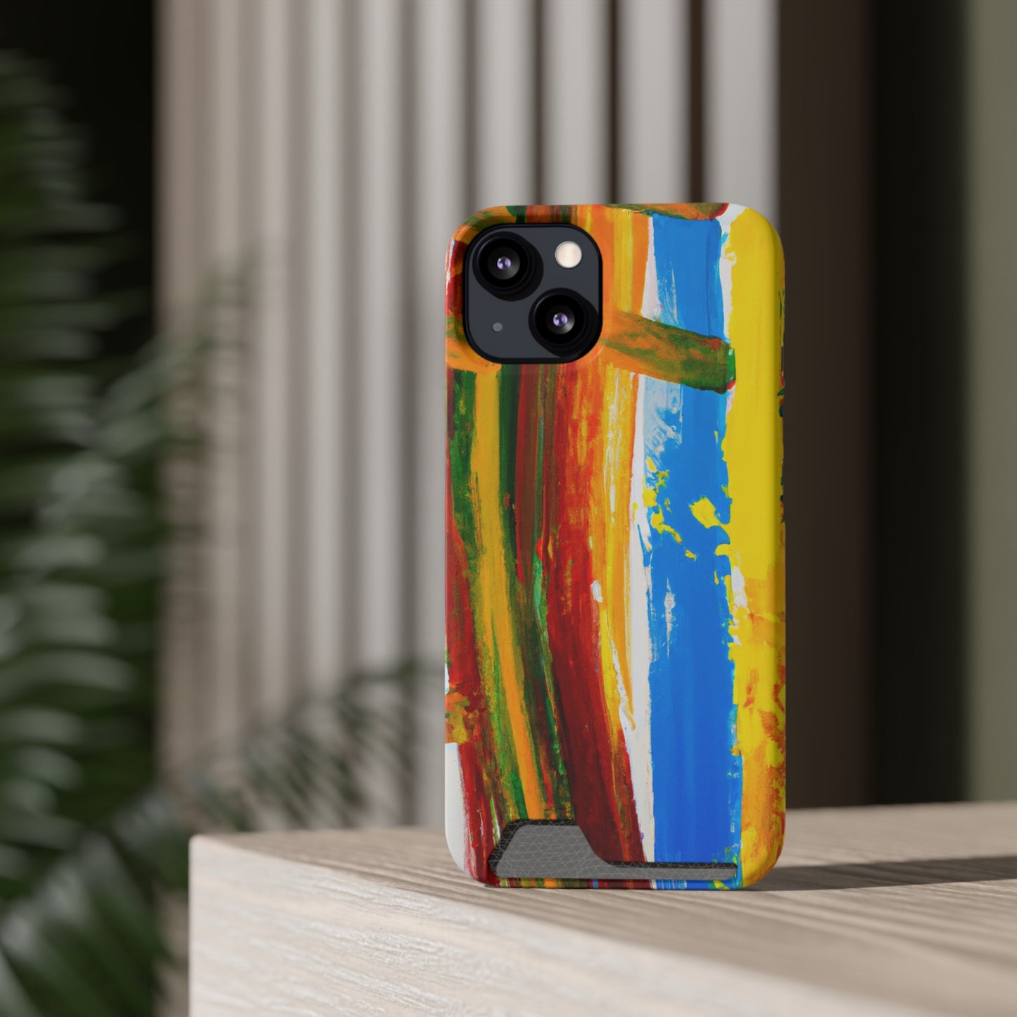 iPhone and Samsung Cases with Card Holder Ft. Abstract Boat