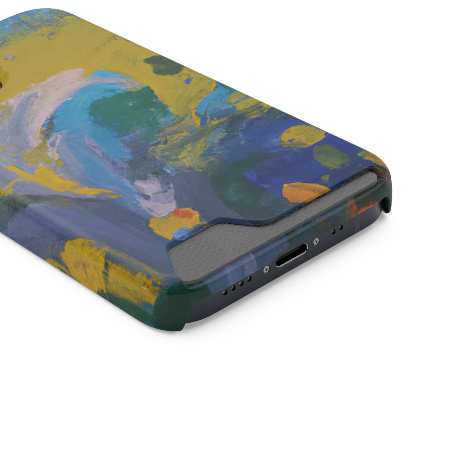 iPhone 13 and Samsung S21, S22 Cases with Card Holder Ft. Abstract Scoop