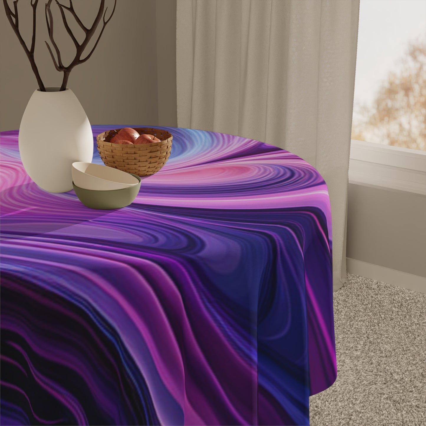 Purple Aesthetic Tablecloth (Square, Polyester)