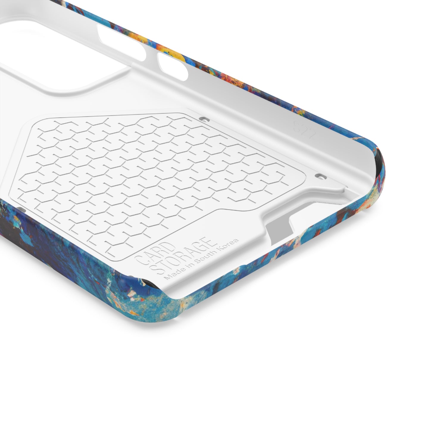 iPhone 13 and Samsung S21, S22 Cases with Card Holder Ft. Abstract Wave