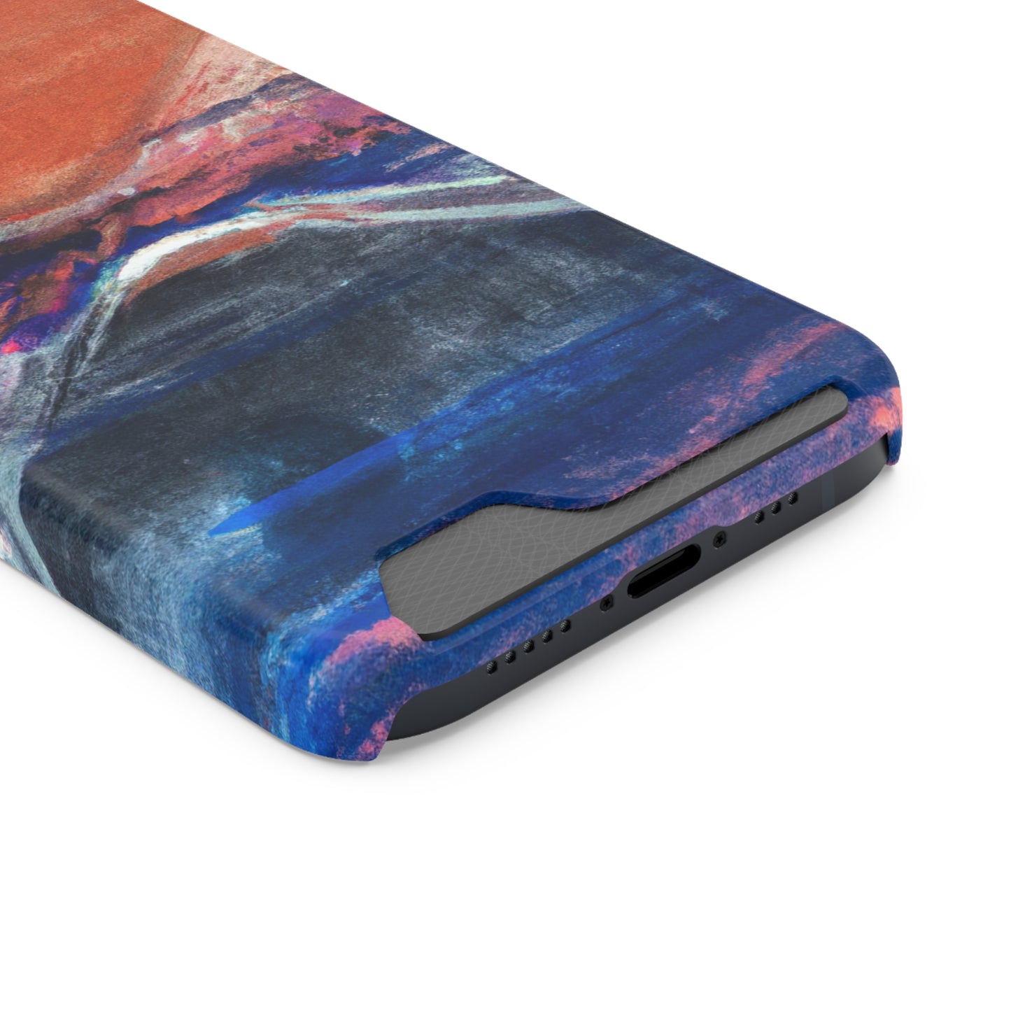 iPhone 13 and Samsung S21, S22 Cases with Card Holder Ft. XRP Sunset