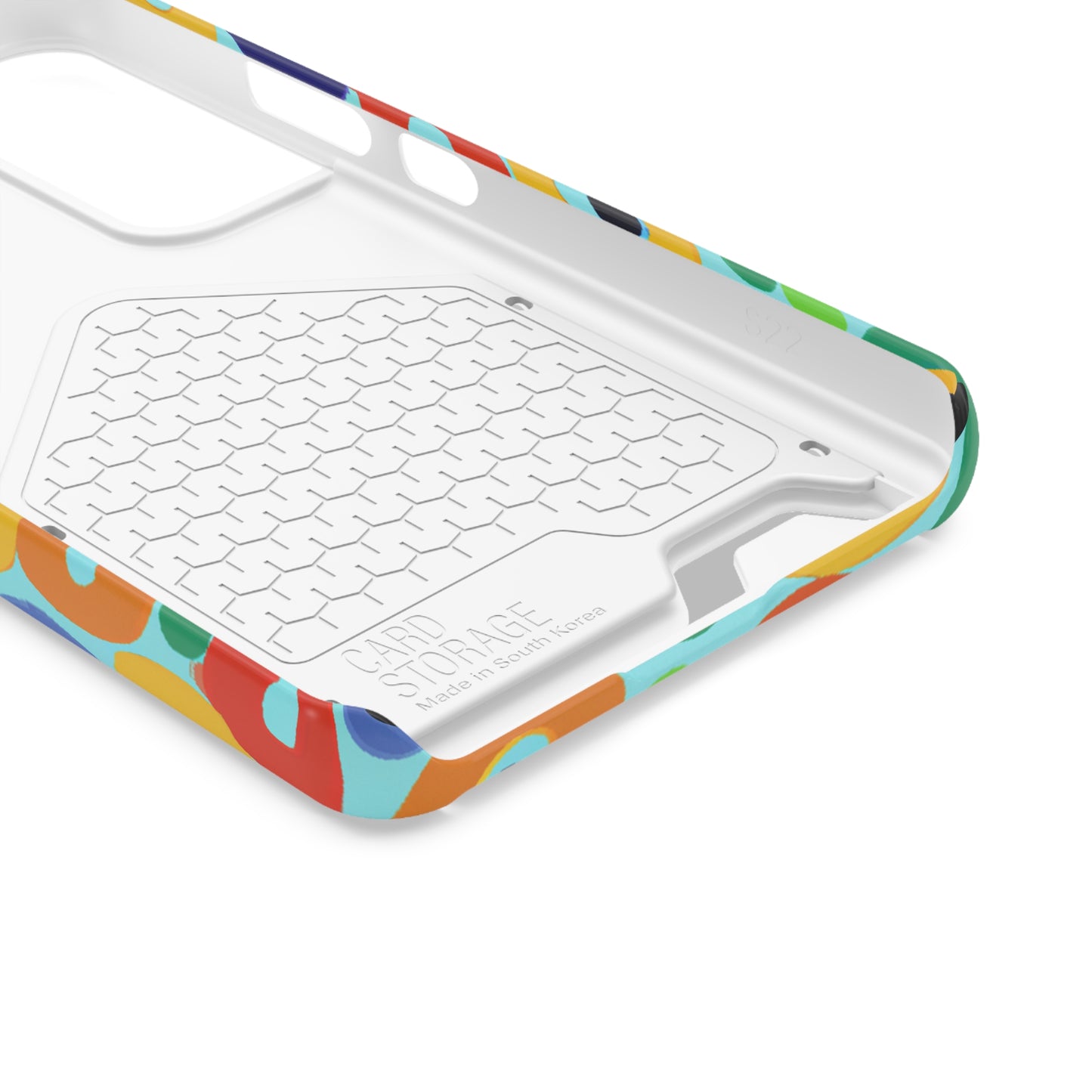 iPhone 13 and Samsung S21, S22 Cases with Card Holder Ft. Vivid Circles
