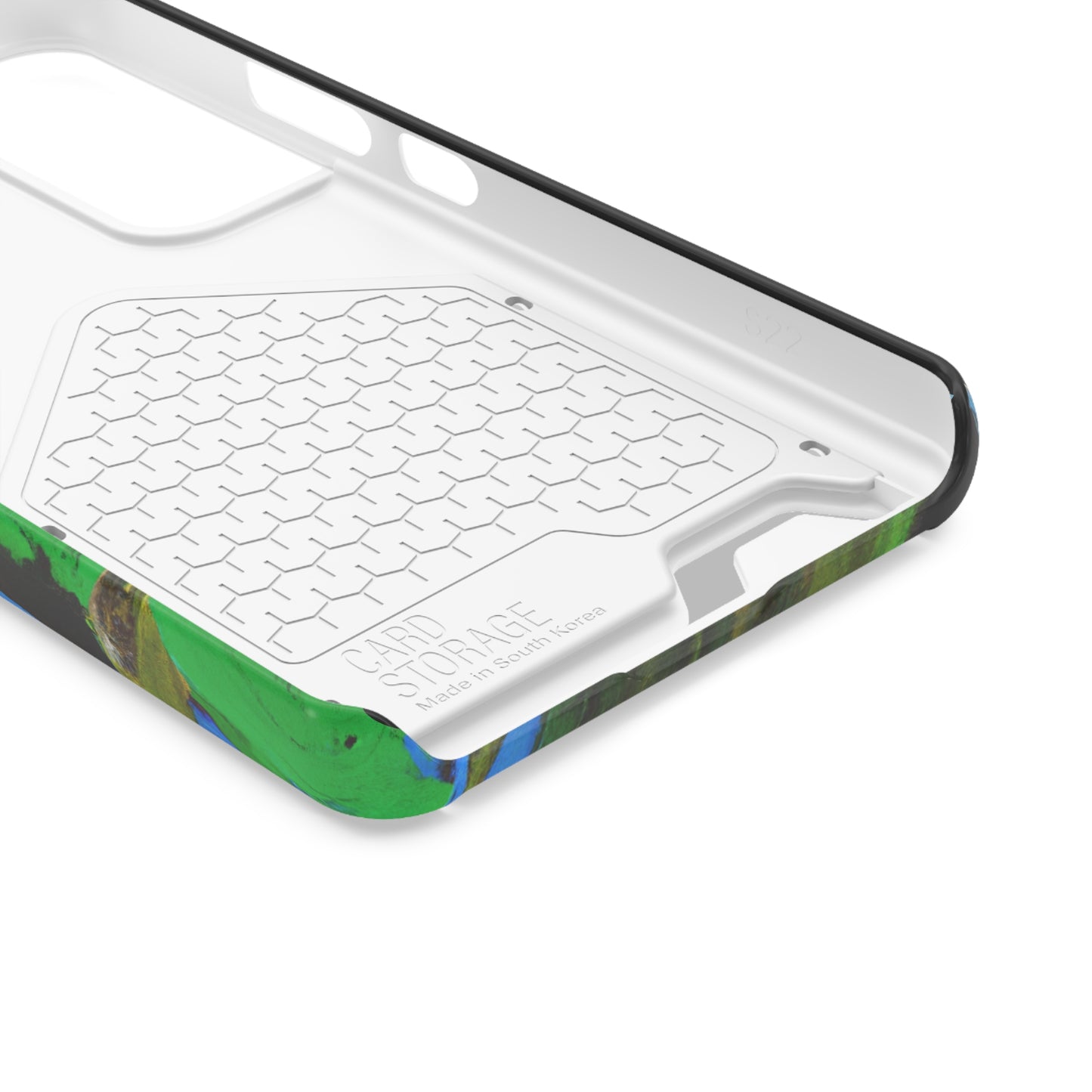 iPhone 13 and Samsung S21, S22 Cases with Card Holder Ft. Abstract River