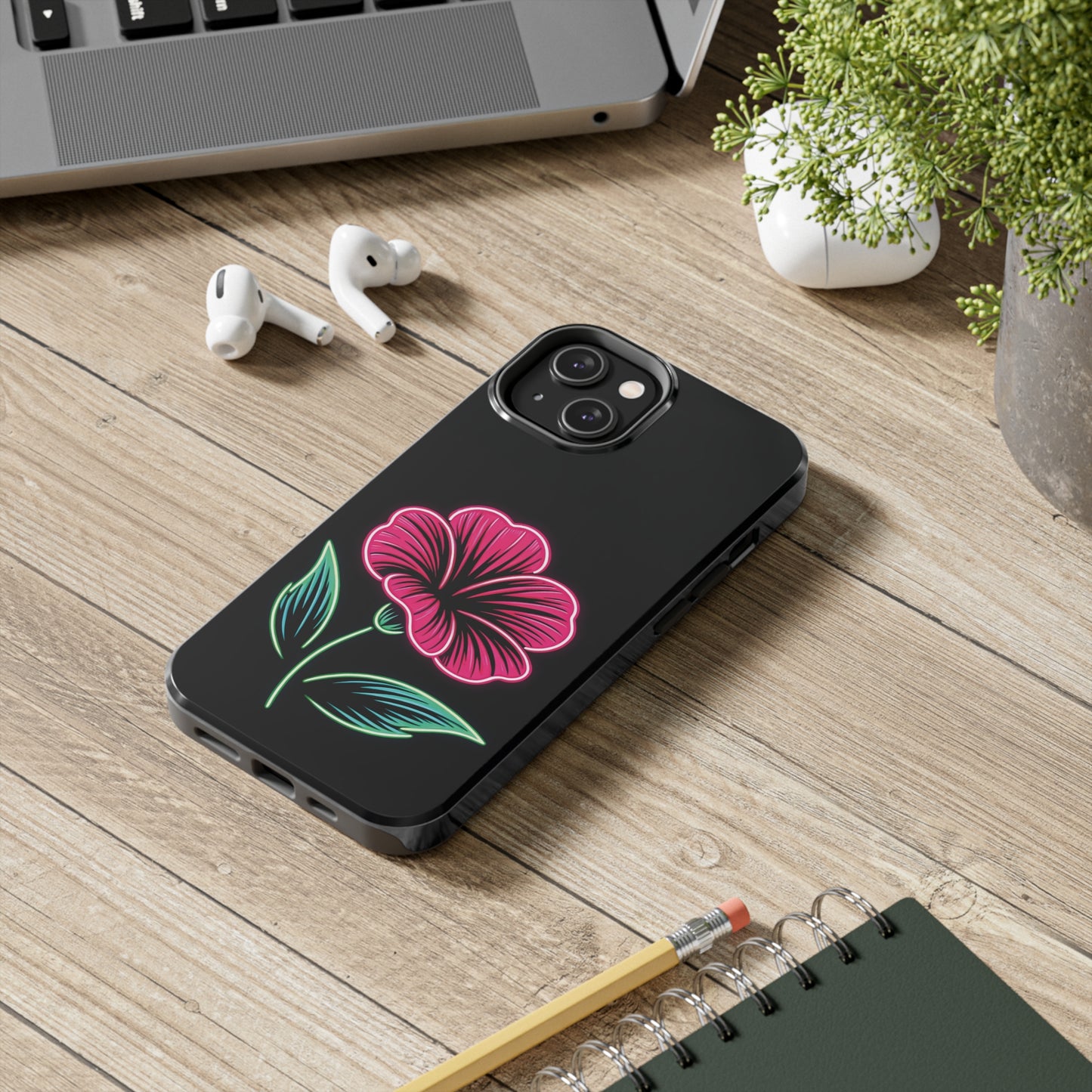 ToughDrop Apple iPhone Case Ft. Neon Bloom