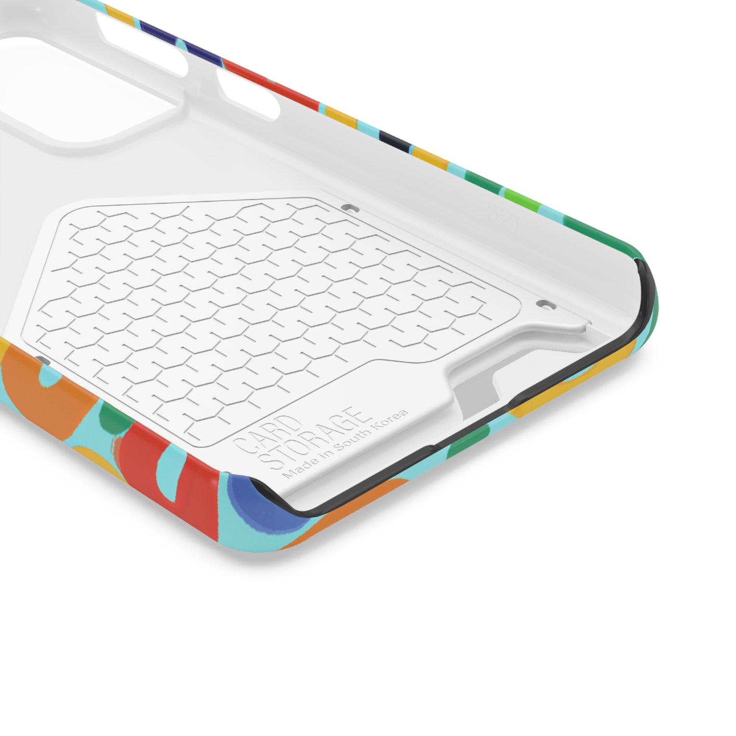 iPhone 13 and Samsung S21, S22 Cases with Card Holder Ft. Vivid Circles