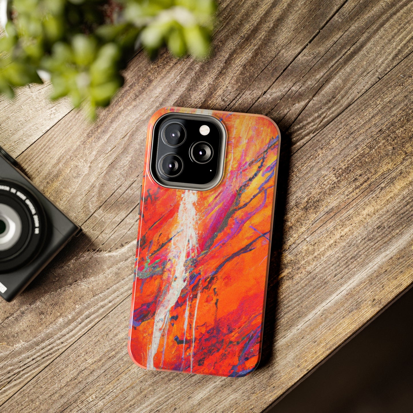 Tough Apple iPhone Cases Ft. Abstract Halloween Forest