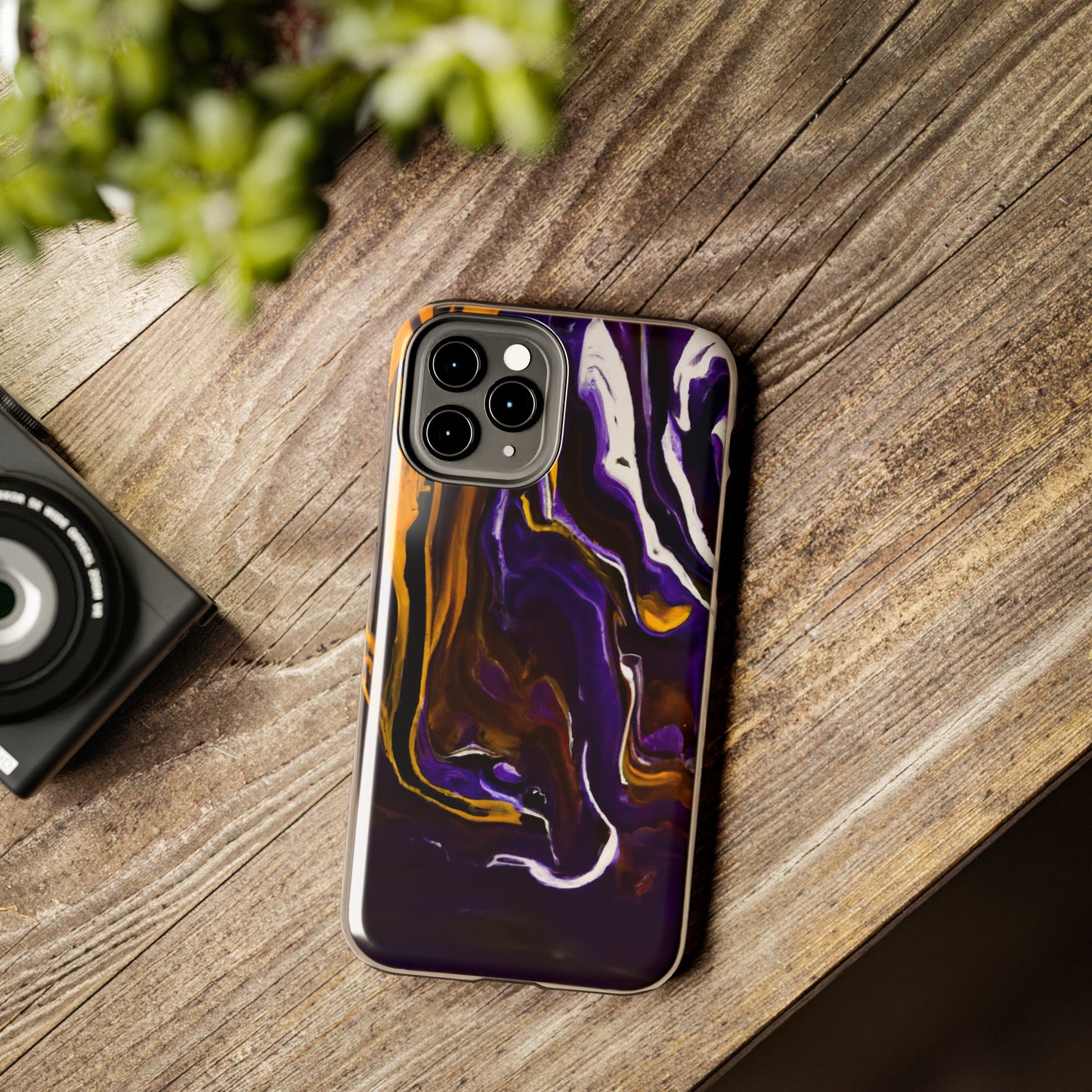 Tough Case-Mate iPhone Case Ft. Purple Tiger Stripes