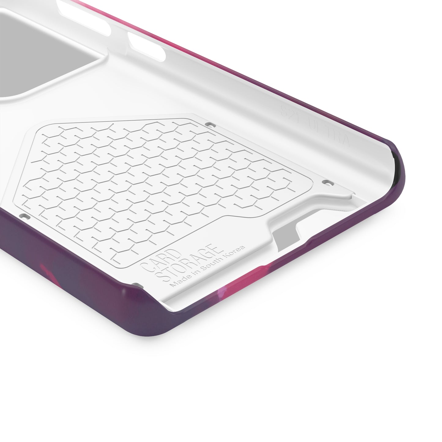 iPhone 13 and Samsung S21, S22 Cases with Card Holder Ft. Abstract Pink Sky