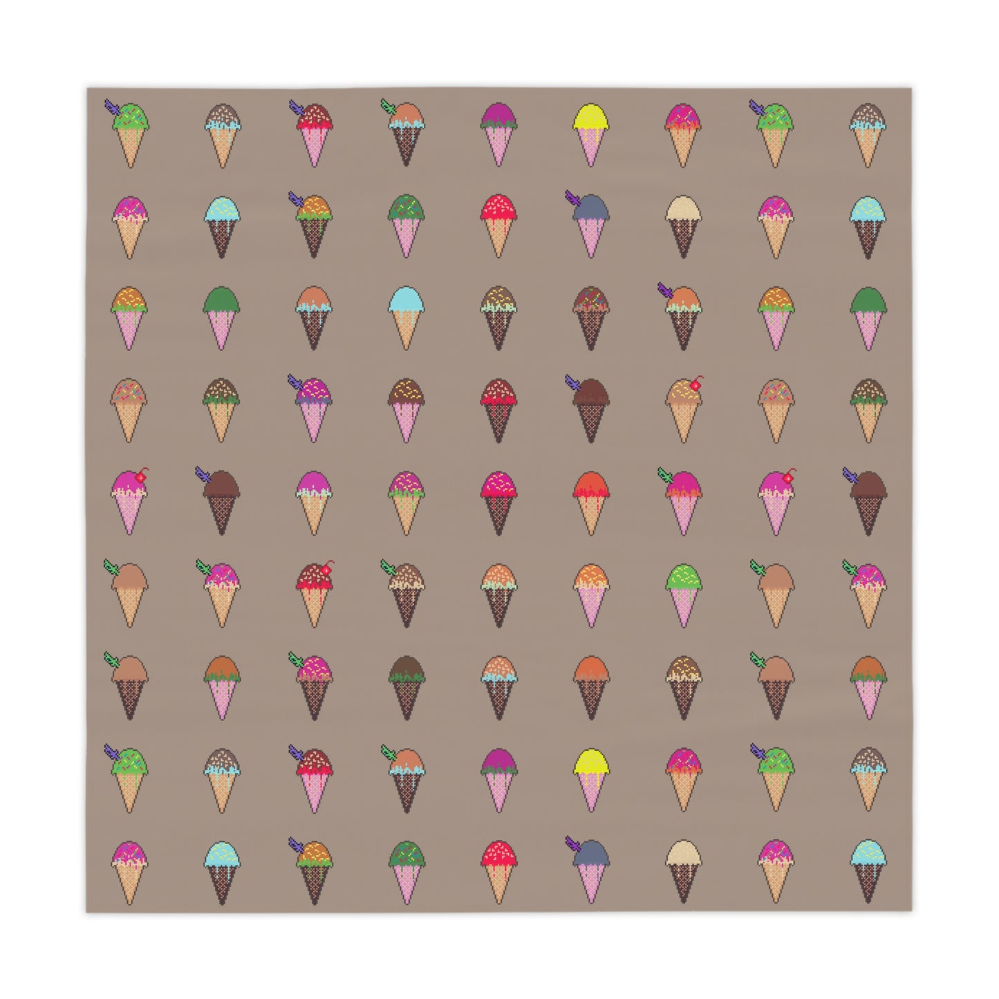 Pixel Cones Party Tablecloth (Square, Polyester)