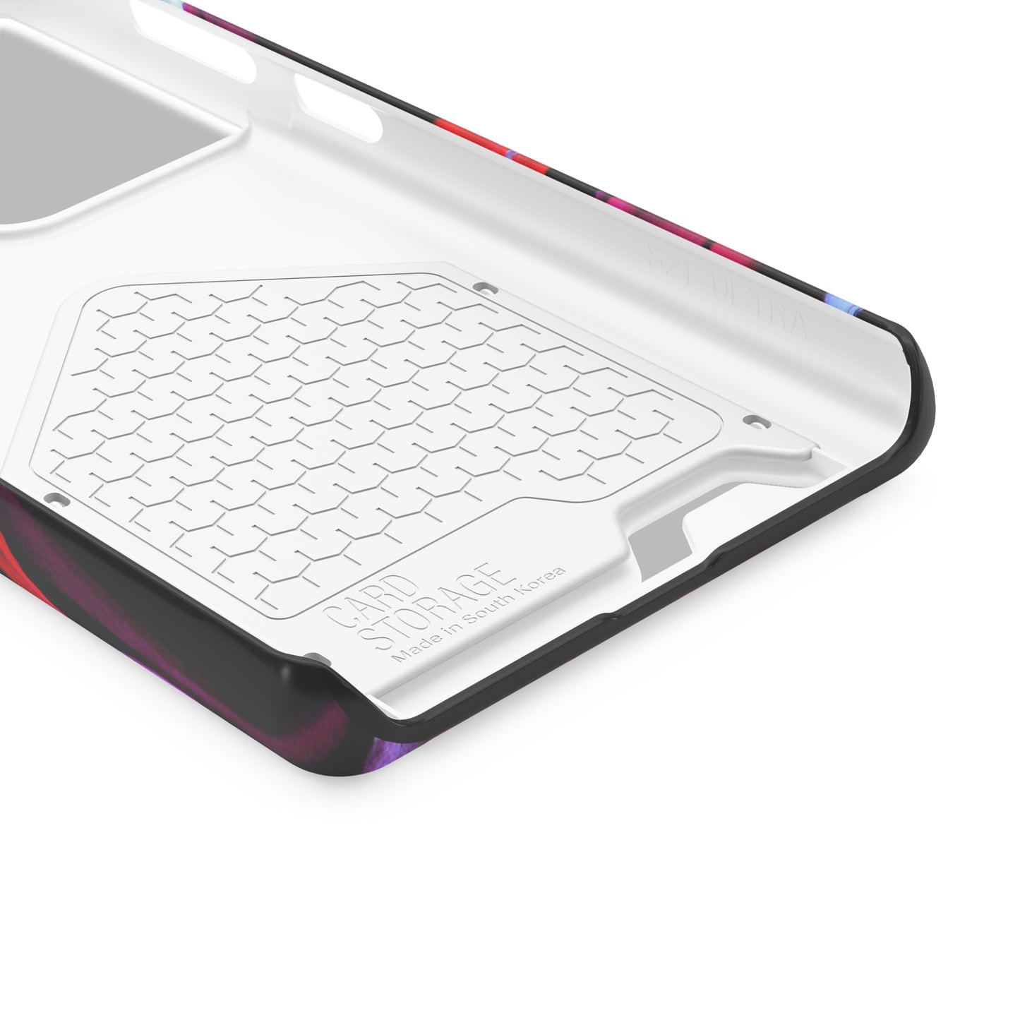 iPhone 13 and Samsung S21, S22 Cases with Card Holder Ft. Abstract Tulips