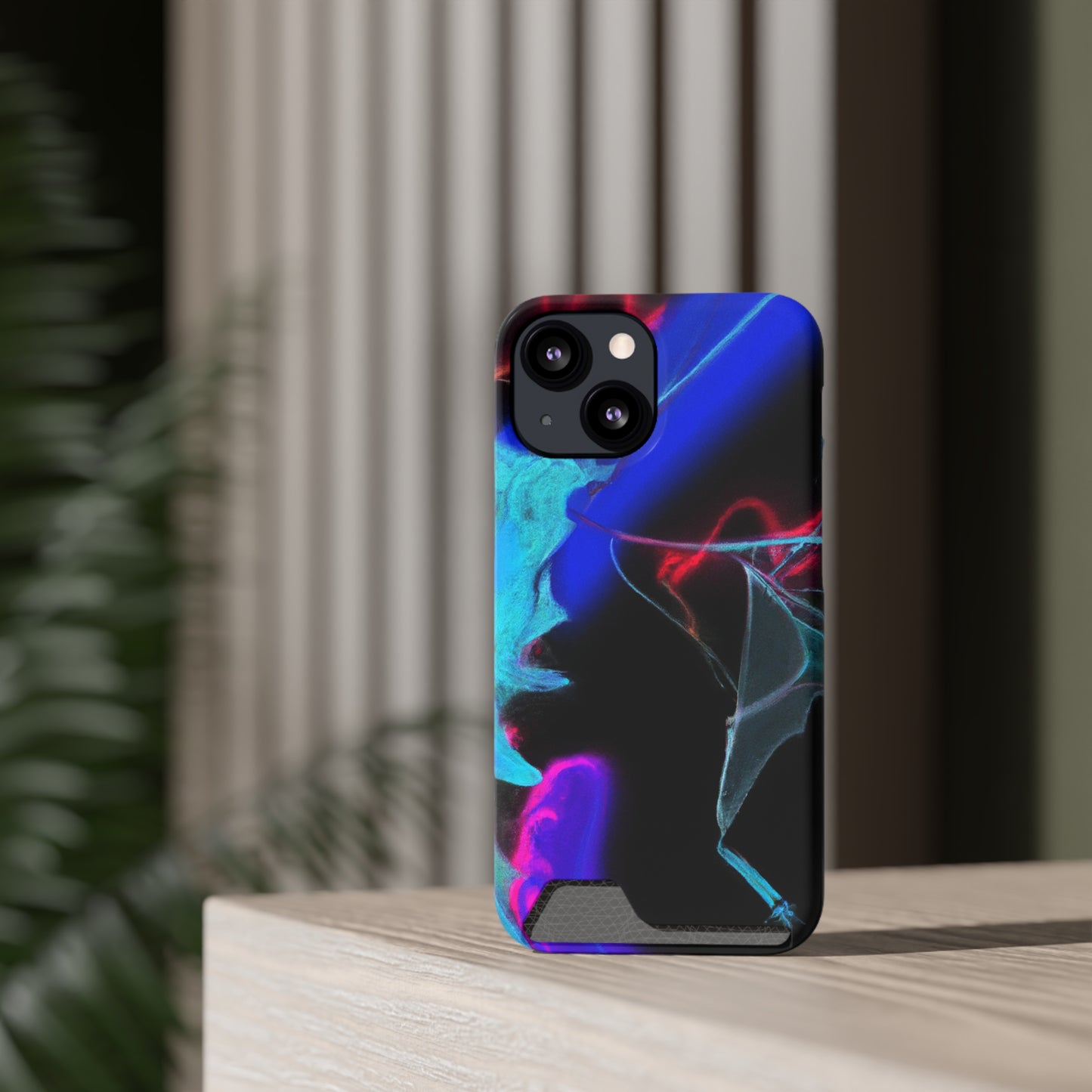 iPhone 13 and Samsung S21, S22 Cases with Card Holder Ft. Abstract Nova