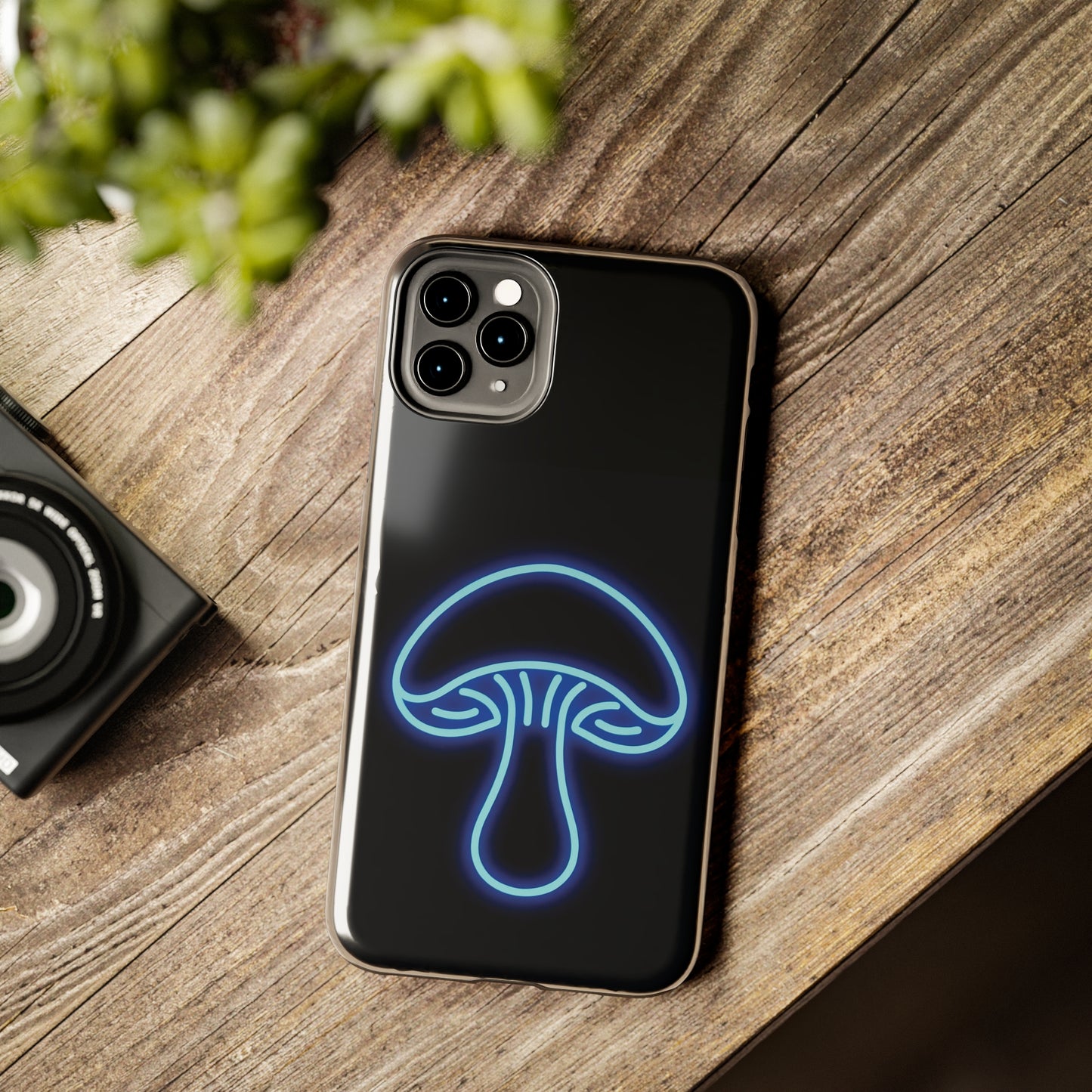 ToughDrop Apple iPhone Case Ft. Neon Blue Shroom