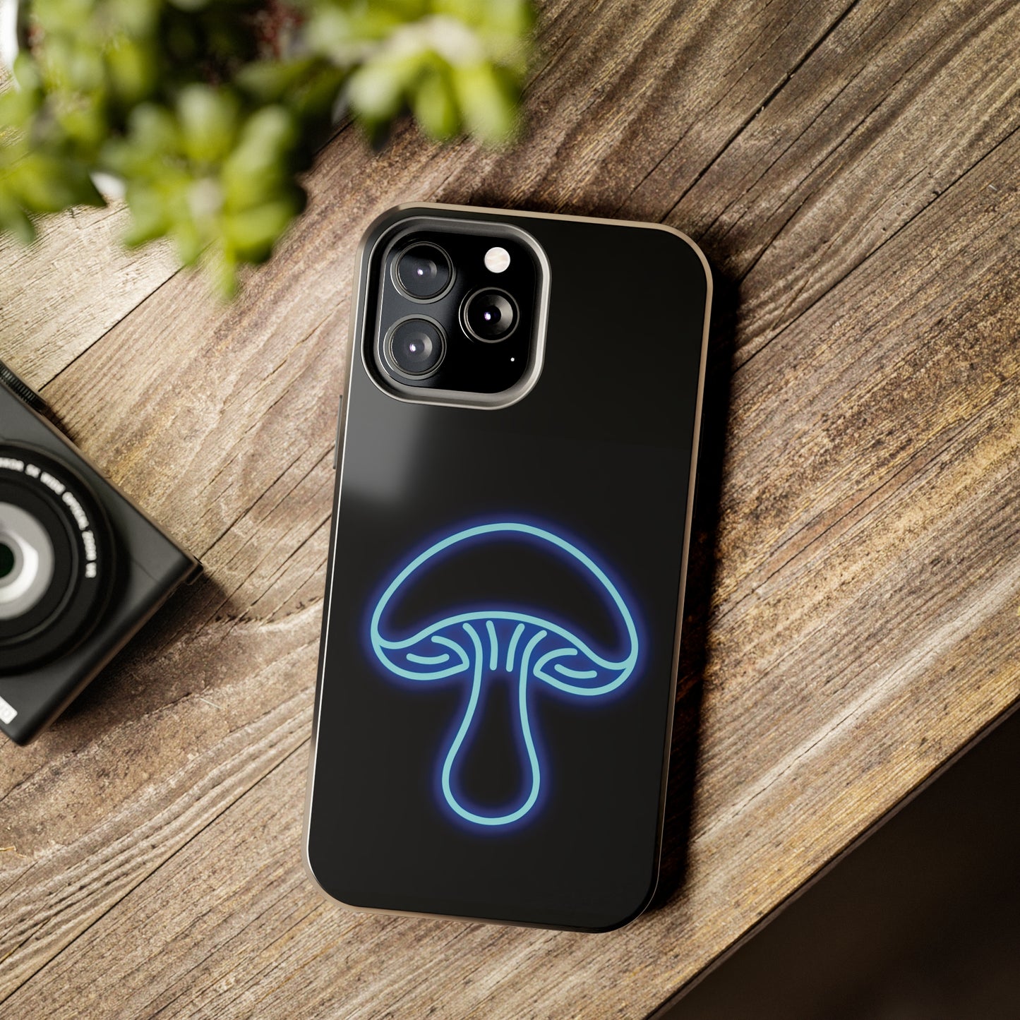 ToughDrop Apple iPhone Case Ft. Neon Blue Shroom