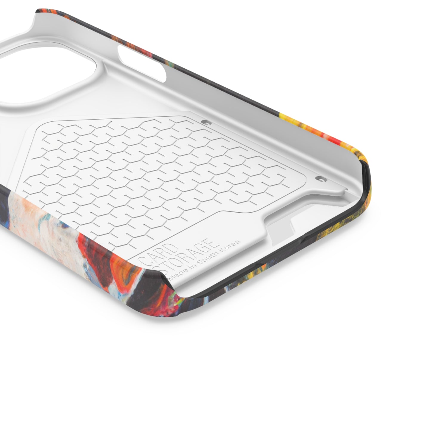 iPhone 13 or Samsung S21, S22 Case with Card Holder Ft. Blue Splat