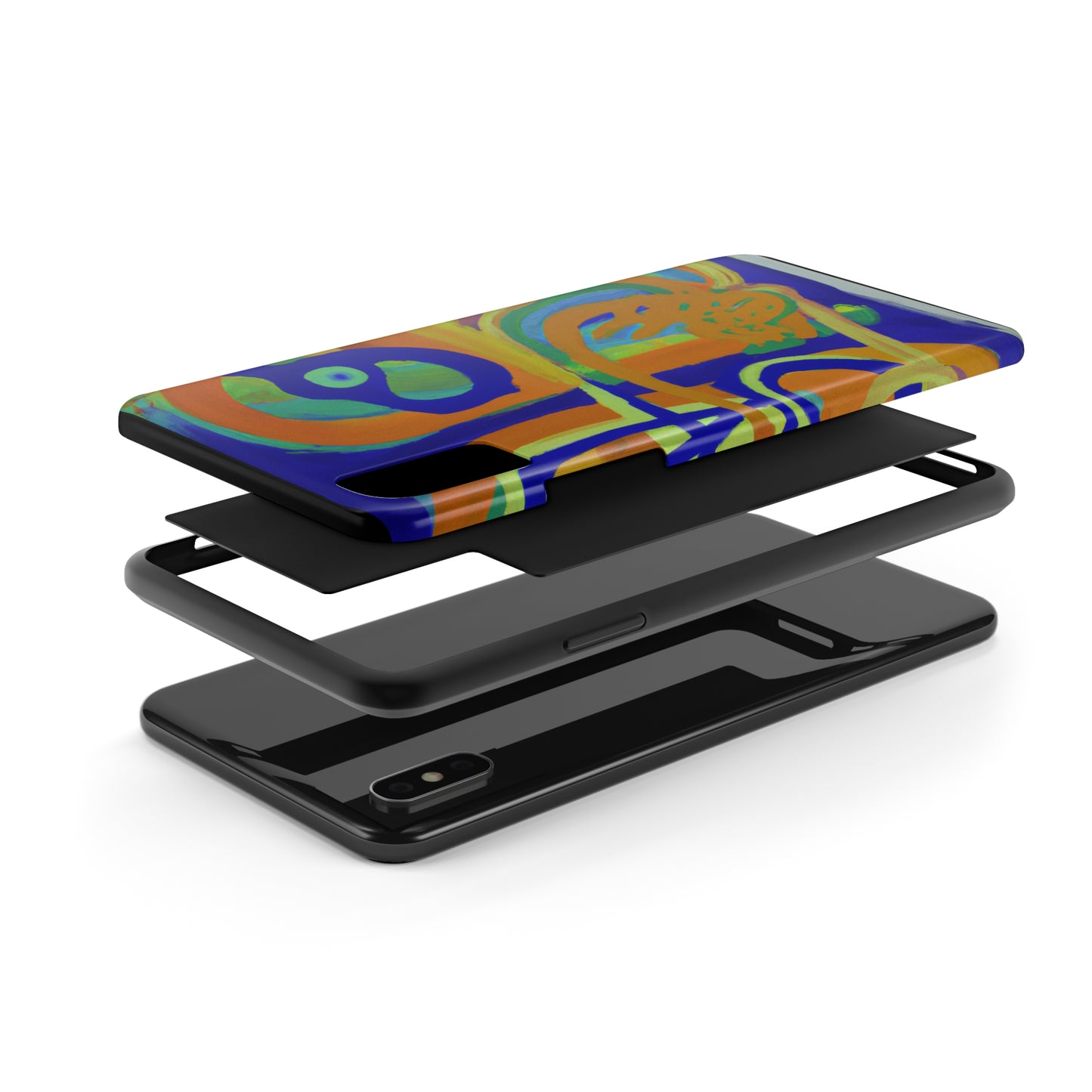Tough Case-Mate iPhone Case Ft. Blue Orange Curves