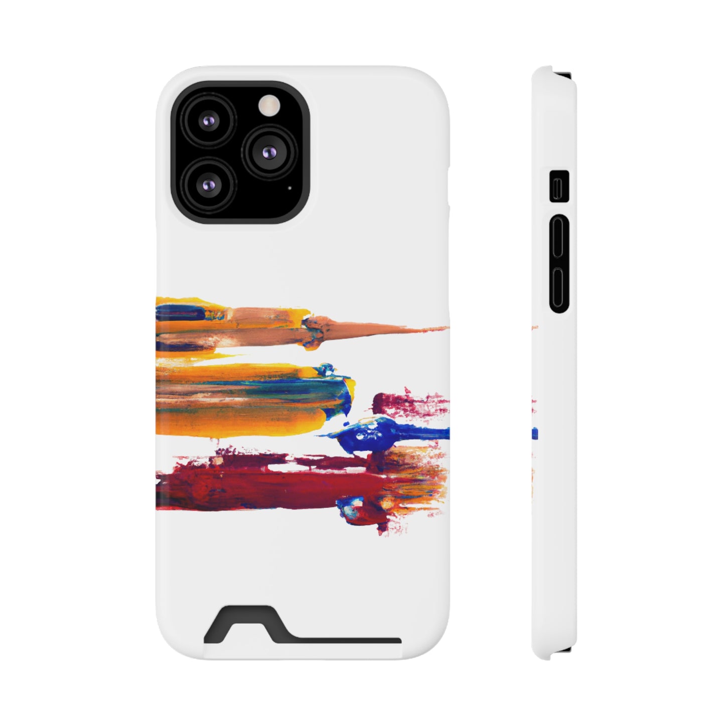 iPhone 13 and Samsung S21, S22 Cases with Card Holder Ft. Simple Strokes