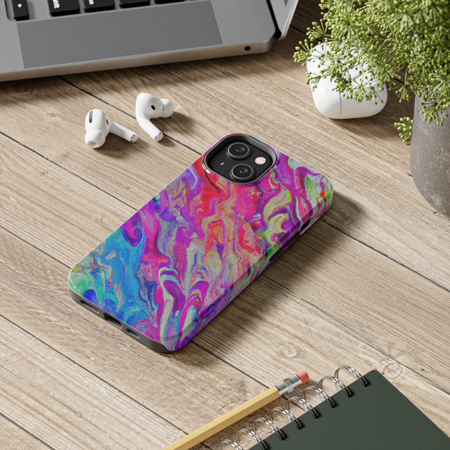 Tough Case-Mate iPhone Case Ft. Rainbow Waves