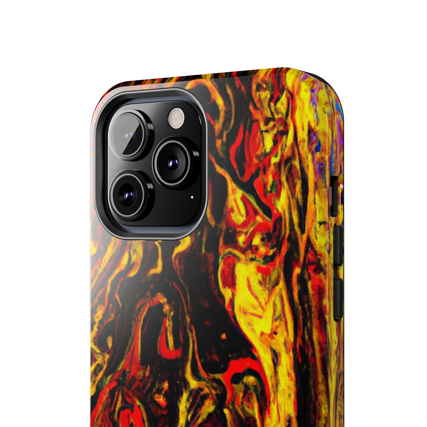 Tough Apple iPhone Case Ft. Abstract Black and Yellow