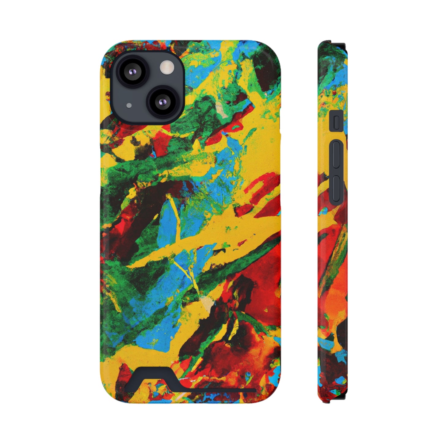iPhone and Samsung Cases with Card Holder Ft. Abstract Tropical