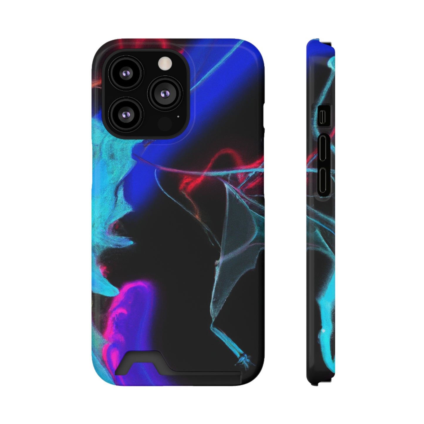 iPhone 13 and Samsung S21, S22 Cases with Card Holder Ft. Abstract Nova
