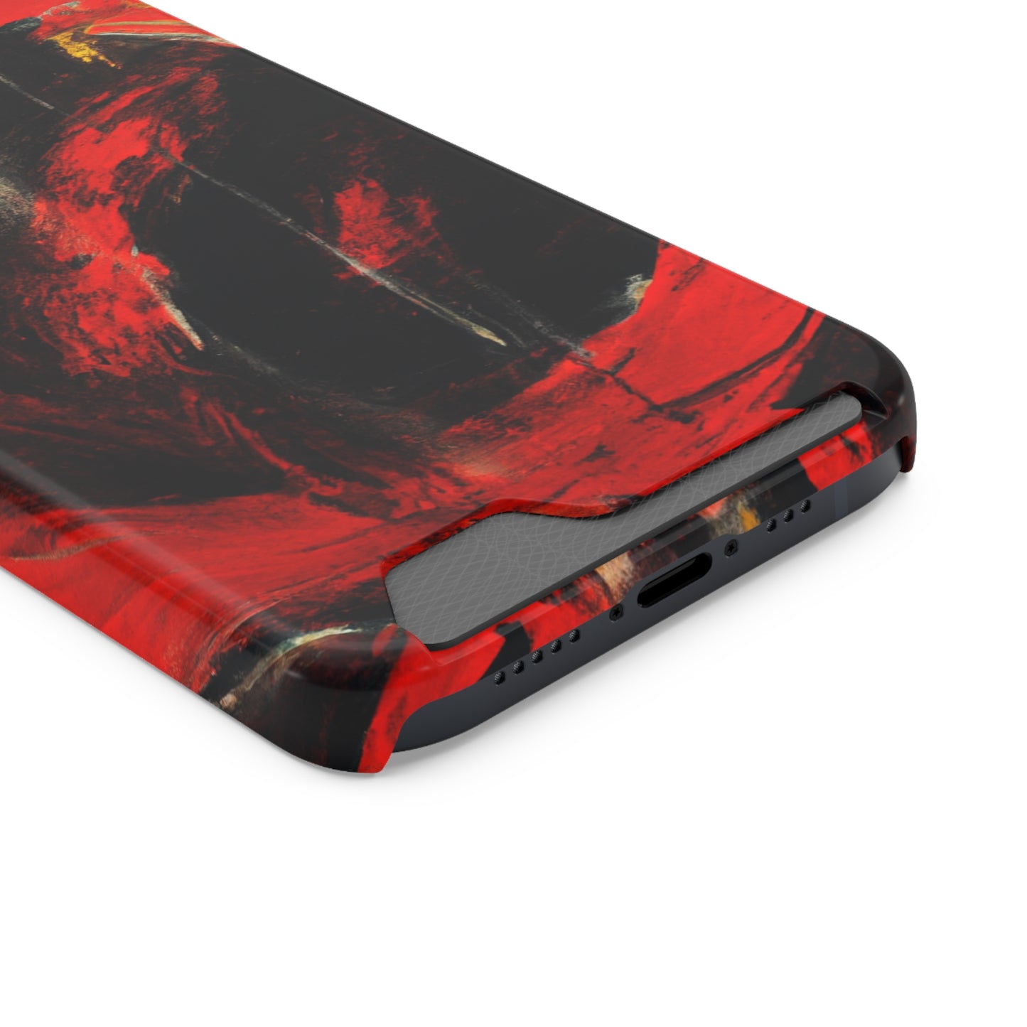 iPhone 13 and Samsung S21, S22 Cases with Card Holder Ft. Abstract Zero