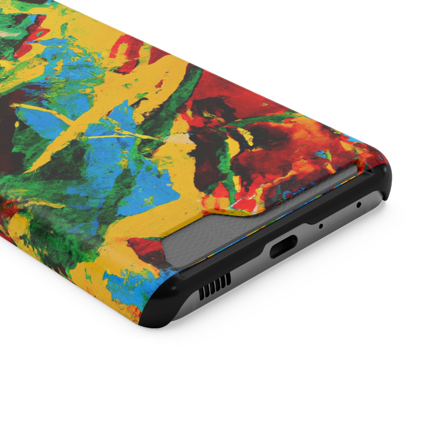iPhone and Samsung Cases with Card Holder Ft. Abstract Tropical